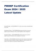 PMHNP Certification Exam 2024 / 2025 Latest Update