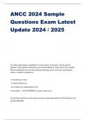 ANCC 2024 Sample Questions Exam Latest Update 2024 / 2025