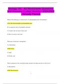 Biology 152 - All Worksheets Questions and Answers | Latest Version | 2024/2025  | Already Passed