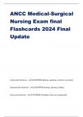 ANCC Medical-Surgical Nursing Exam final Flashcards 2024 Final Update