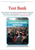 Test Bank For Ethics and Issues in Contemporary Nursing by Margaret A. Burkhardt, Nancy Walton, Alvita Nathaniel||ISBN NO:10,0176696571||ISBN NO:13,978-0176696573|| BEST STUDY GUIDE