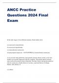 ANCC Practice Questions 2024 Final Exam