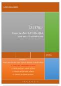 SAE3701-Exam Jan/Feb 2024 EXAM DATE 15 NOVEMBER 2024 Question 1 Which are the two main types of schools in South Africa a. Public and independent schools b. White and non –white schools c. Mission and private schools d. Catholic and state schools