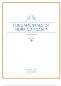 Fundamentals of Nursing exam 7