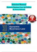 Solution Manual  Dynamic Business Law, 6th Edition By Nancy Kubasek 