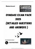 OVM2602 EXAM PACK 2025  {DETAILED QUESTIONS AND ANSWERS }