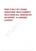 FDNY P-99 C OF F EXAM  QUESTIONS  WITH CORRECT SOLUTIONS ALL VERIFIED BY AN EXPERT  A+ GRADED (LATEST)