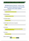 ASVAB General Science, asvab, asvab  general science Questions and Correct  Answers the Latest Update