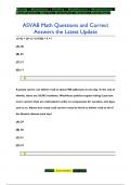 ASVAB Math Questions and Correct  Answers the Latest Update