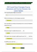 CE 5 Level Core Concepts Course Questions and Correct Answers the  Latest Update