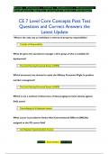 CE 7 Level Core Concepts Post Test Questions and Correct Answers the  Latest Update