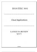 D318 ITEC 3601 Cloud Applications - Latest FA Review Q & S 2024