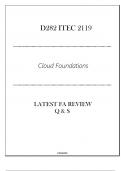 D282 ITEC 2119 Cloud Foundations - Latest FA Review Q & S 2024