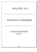 D334 ITEC 2141 Introduction to Cryptography - Latest FA Review Q & S 2024.