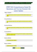 CPDT-KA Comprehensive Study Q's Questions and Correct Answers the  Latest Update