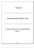 (CU) NR 226 Fundamentals Patient Care - Latest Final Exam Review Q & S 2024