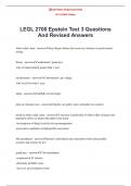  LEGL 2700 Epstein Test 3 Questions And Revised Answers