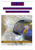 Test Bank for Introduction to Marine Biology 4th Edition by Karleskint. Questions & Answers. Chapters 1-20 Complete with All Correct Answer solutions!!