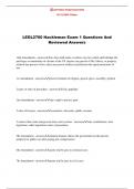 LEGL2700 Hackleman Exam 1 Questions And Reviewed Answers