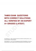 TAMIS EXAM  QUESTIONS  WITH CORRECT SOLUTIONS ALL VERIFIED