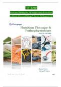 TEST BANK Nutrition Therapy and Pathophysiology 4th Edition, by Marcia Nelms and Kathryn P. Sucher. All Chapters 1-25