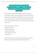 Comprehensive Case Study:  Fundamentals - Health & Physical  Assessment| Mock Rehearsals  2025/2026