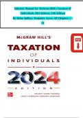 Solution Manual for McGraw-Hill's Taxation of Individuals 2024 Edition, 15th Edition By Brian Spilker, Benjamin Ayers, All Chapters 1 - 14