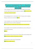 Physical Assessment Final Exam| Practice Questions & Answers| 2025 [Multiple Choice] | A level The nurse is assessing a postoperative patient for signs of hemorrhage. Which adaptation is most indicative of shock? 1. Hyperemia 2. Hypotension 3. Irregular p