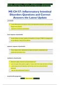 MS CH 57: Inflammatory Intestinal  Disorders Questions and Correct  Answers the Latest Update