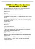 MN553 Unit 7 Practice Questions with Solutions A+ Graded