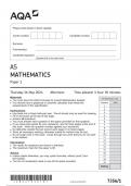 AQA AS MATHEMATICS Paper 1 JUNE 2024 QUESTION PAPER