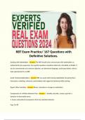 RBT Exam Practice/ 167 Questions with Definitive Solutions.   