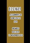 ECS1601 ASSIGNMENT 8 SEMESTER 2 2024 12 NOVEMBER 2024