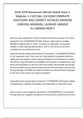 NUR 2459 Rasmussen Mental Health Exam 1 Modules 1-3 ACTUAL 110 EXAM COMPLETE  QUESTIONS AND CORRECT DETAILED ANSWERS (VERIFIED ANSWERS) |ALREADY GRADED A+||BRAND NEW!!.