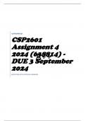 CSP2601 Assignment 4 2024 (638814) - DUE 3 September 2024