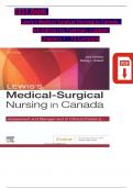 Test Bank - Lewis’s Medical-Surgical Nursing in Canada, 5th Edition ( Tyerman, 2025) All Chapters 1-72|| Newest Edition