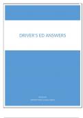 DRIVER'S ED ANSWERS