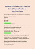 AWHONN PEOP Exam | Accurate and Correct Answers Graded A+ | 2024/2025 Guide