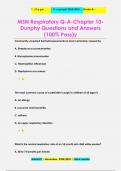 MSN Respiratory Q-A-Chapter 10- Dunphy Questions and Answers (100% Pass)y