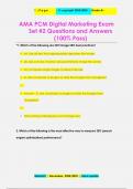 AMA PCM Digital Marketing Exam  Set #2 Questions and Answers (100% Pass)