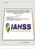 IAHSS BASIC OFFICER CERTIFICATION EXAM, BASIC TRAINING FOR HEALTHCARE SECURITY OFFICERS, IAHSS ADVANCED OFFICER LATEST UPDATE THIS YEAR COMPLETE 400 QUESTIONS AND CORRECT ANSWERS JUST RELEASED