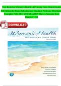 Test Bank For Women's Health: A Primary Care Clinical Guide 5th Edition By Diane Schadewald; Ursula A. Pritham; Ellis Quinn Youngkin PhD, RNC, WHCNP, ARNP; Marcia Szmania Davi 9780135458624 Full Chapter 1-26 Complete A+ Questions and Answer ISBN:97