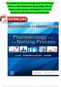 Test Bank for Pharmacology and the Nursing Process 10th Edition By Linda Lilley, Shelly Collins, Julie Snyder | 9780323827973 |Chapter 1-58 ISBN: 9780323827973 All Chapters Fully Covered with Answers and Rationals 2024 UPDATED VERSION 