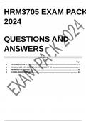 HRM3705 EXAM PACK 2024 QUESTIONS AND ANSWERS