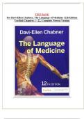 TEST BANK For Davi-Ellen Chabner, The Language of Medicine 12th Edition Verified Chapters 1 - 22 || Complete Newest Version 2024|2025