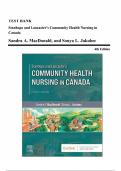 Stanhope and Lancaster's Community Health Nursing in Canada TEST BANK 4th Edition by Sandra A. MacDonald; Sonya L. Jakubec