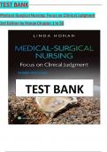 Test Bank - for Medical-Surgical Nursing Focus on Clinical Judgment Third Edition by LINDA F. HONAN, All Chapters 1-56 | Complete Guide A+