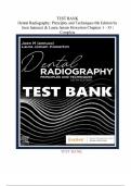 Dental Radiography: Principles and Techniques 6th Edition TEST BANK- Joen Iannucci & Laura Jansen Howerton Chapters 1 - 35 