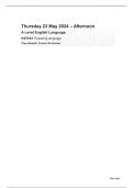 OCR A Level English LanguageH470/01 Exploring language MERGED QUESTION PAPER AND MARK SCHEME FOR MAY 2024