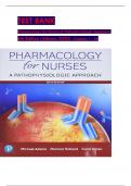 Pharmacology for Nurses A Pathophysiological Approach, 6th Edition TEST BANK by Michael P. Adams; Norman Holland, Verified Chapters 1 - 50, Complete Newest Version